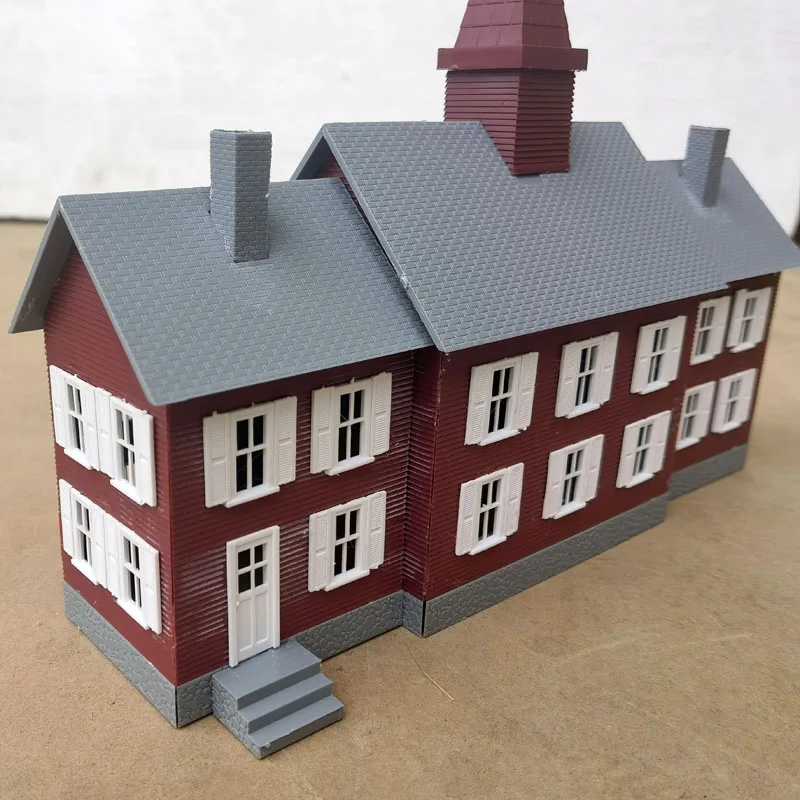 1set Ho Scale Model Dwelling Model House Scale Kit European Style Model Courtyard House Building 1:87 Scale Train Railway Layout