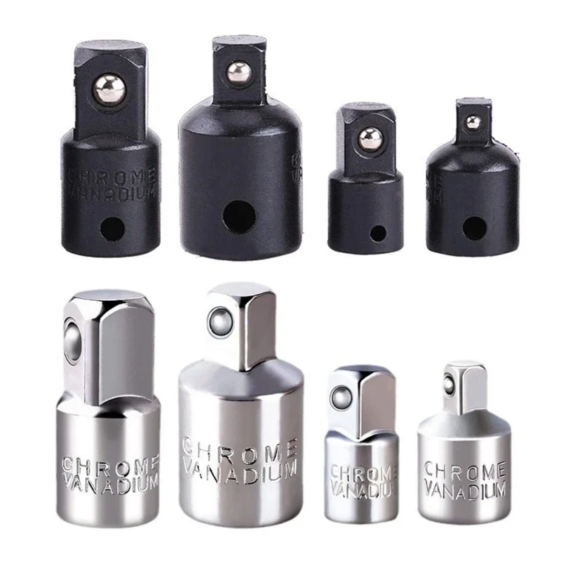 4PCS Impact Adapters and Reducers Set Wrench Conversion 1/4, 3/8, Socket Reducers for Impact Driver Conversions