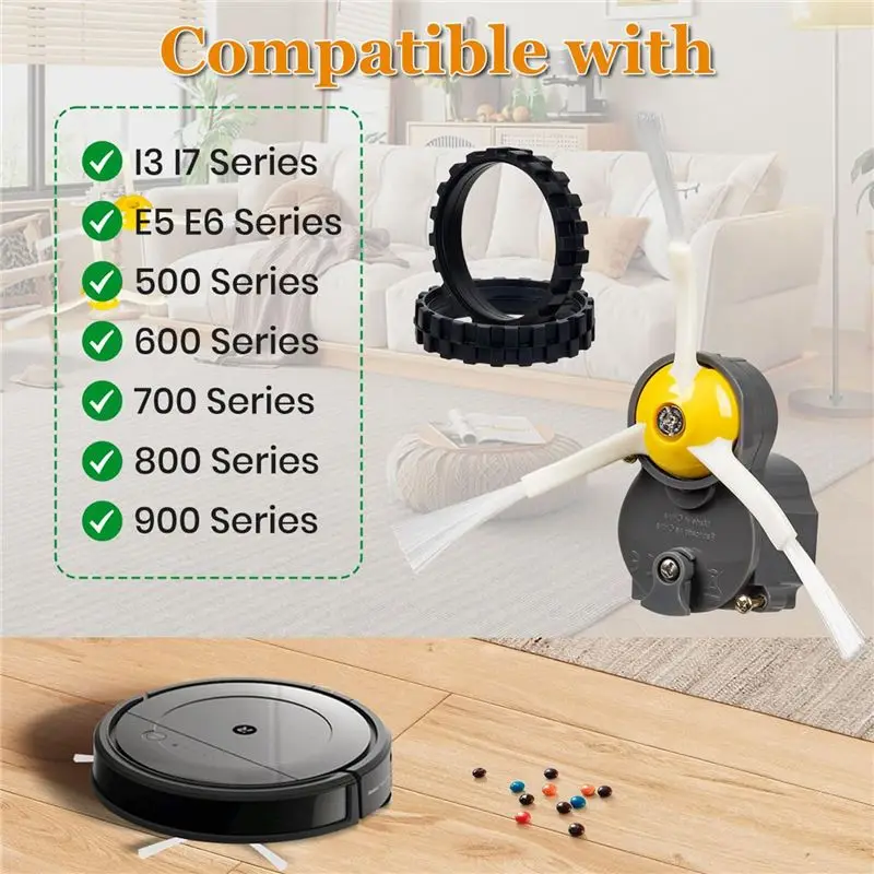 ABGH-Vacuum Cleaner Accessory Kit Replacement Compatible For Irobot Roomba 500 600 700 800 900 I7 E6 E5