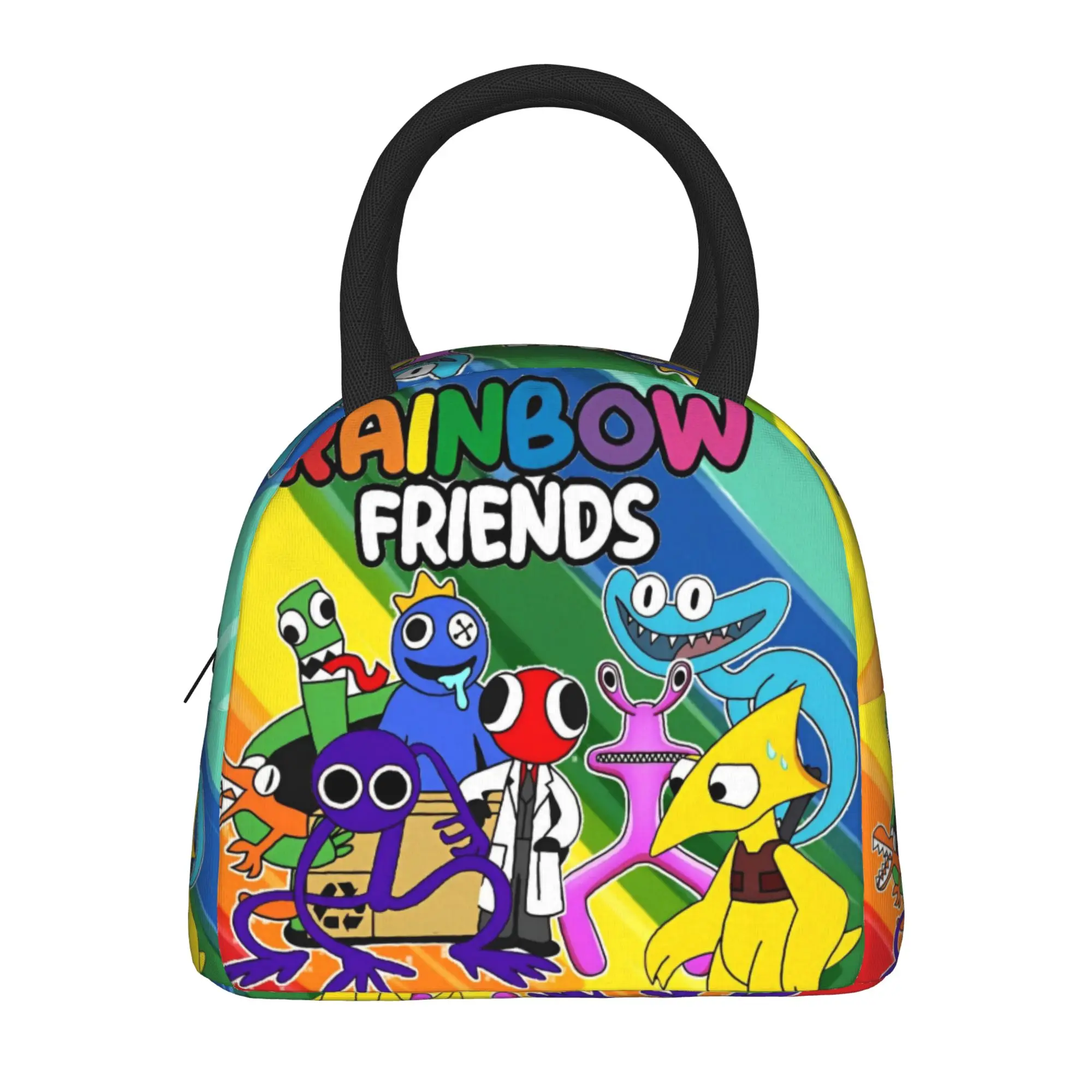 rainbows Cartoon Anime friends Accessories Insulated Lunch Bag For Work  Storage Food Boxes Portable Thermal Cooler Lunch Box