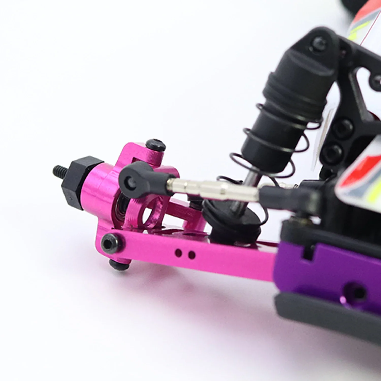 Metall-Aufhängungsarme Achsschenkel C-Naben CVD-Welle für 1/24 Losi Micro B Rc Auto 2WD Wltoys 244016 Chassis-Platten-Upgrades – Detail 7