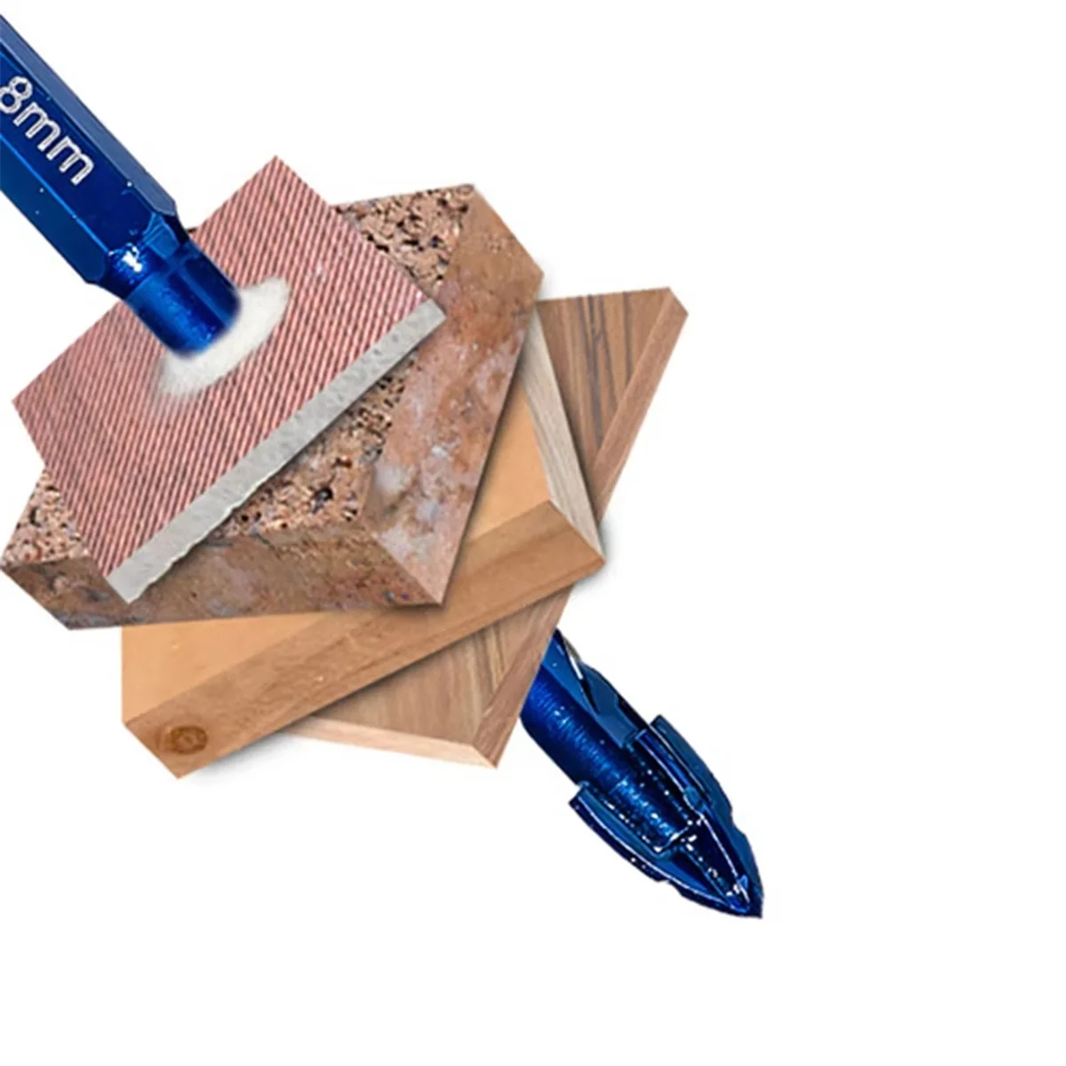 2025+ High Hardness Eccentric Drill Drilling 6/8/10/12/14mm Glass Tile Ceramic Punching Rock Slab Drill Bit Cutting