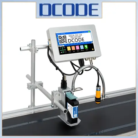 DCODE 170PLUS TIJ 산업용 온라인 열 잉크젯 프린터, 텍스트 QR 바코드 배치 번호, 로고 날짜 라벨 프린터, 12.7mm, 25.4mm