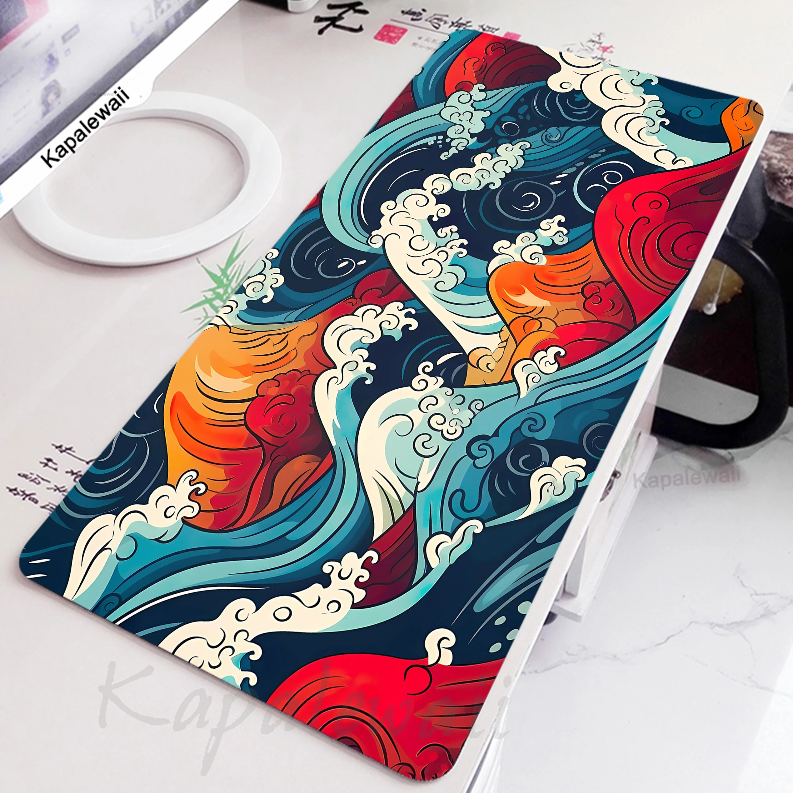 Imagem -03 - Great Wave Off pc Gaming Setup Acessórios Mouse Mat Teclado Gamer Mousepad Mesa Mouse Teclados Pad 900x400 mm