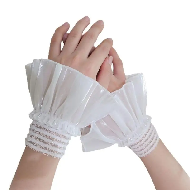 2pcgirls Wrist Cuffs Disesuaikan Lengan yang Dapat Dicetikan Prop Fotografi Warna Warna