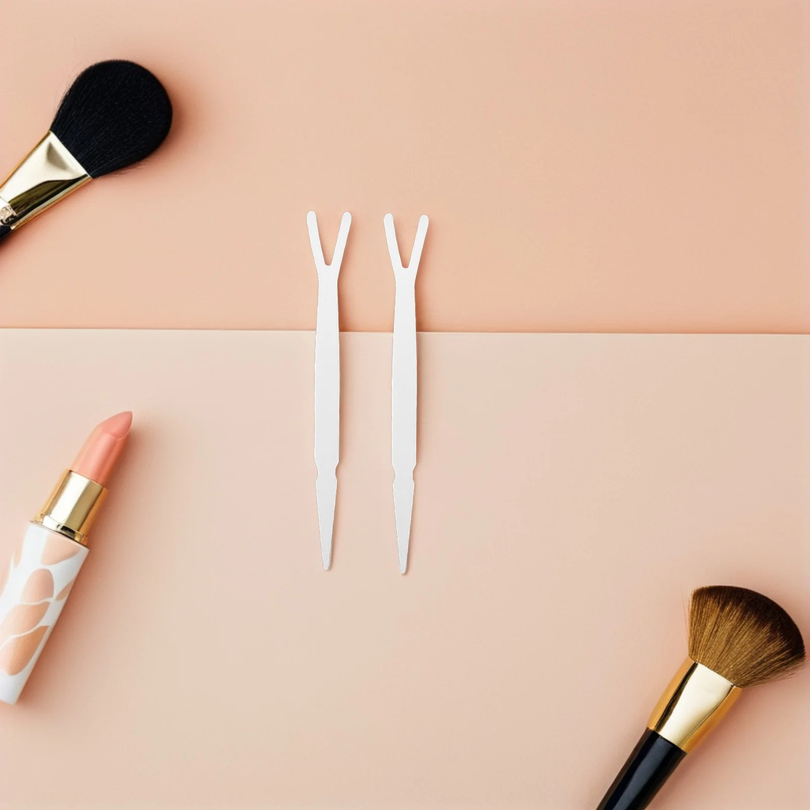 100 pz Forchette Nastro Doppia Palpebra Applicatore Strumento di Plastica Punta A Punta Y-Forcella Design Posizionamento Preciso Fornitura di Trucco Ausiliario