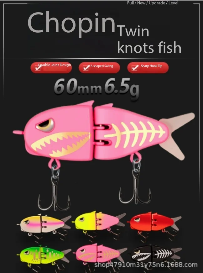 

Mini Two Jointed Swimbait Wobbling Action Slow Sink Stream Fishing Pond Fishing Hard Bait Freshwater forBass Trout PerchBluegill