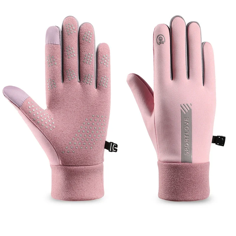 Winter handschuhe Frauen Fahrrad Fahrrad Thermo Fleece Kälte widerstand Wind wasserdicht Fahrrad warm Outdoor Running Ski handschuhe