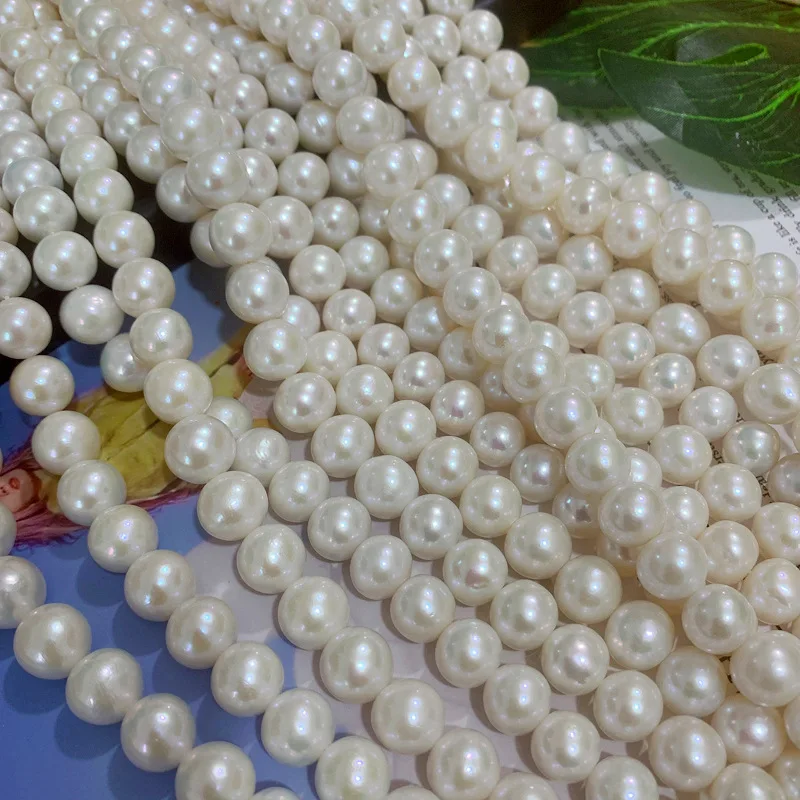 18 'الباروك AAAA + 10-11 مللي متر جنوب البحر أكويا قلادة من اللؤلؤ الأبيض 925s 36in #3