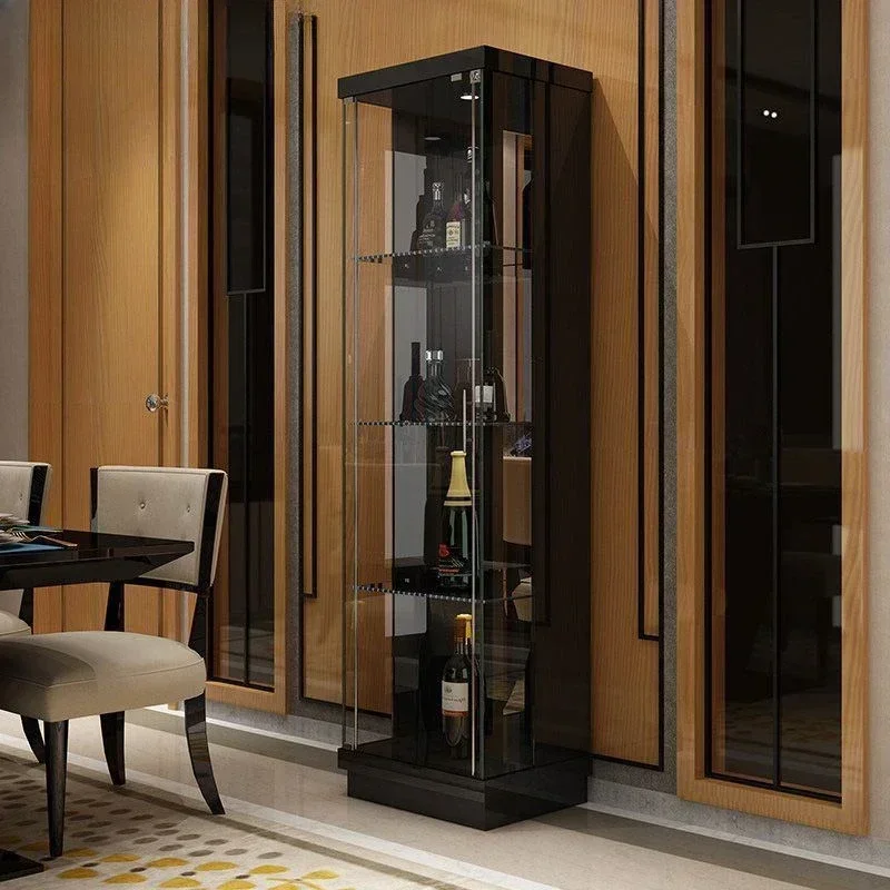 Modern Glass Wine Cabinet - Wall-Mounted Display Shelf for Living Room, European Style Meuble Vin Furniture