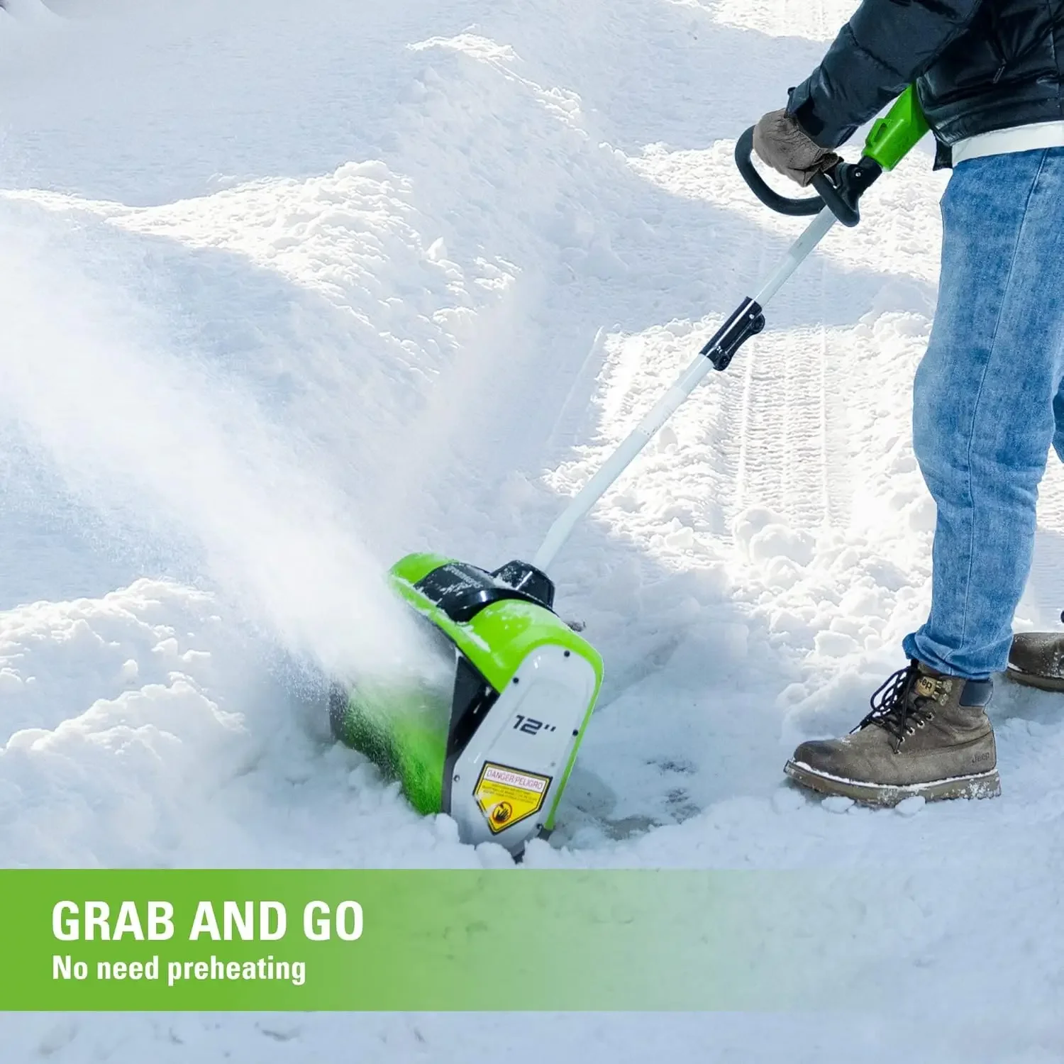 

40V (75+ Compatible Tools) 12” Cordless Snow Shovel, 4.0Ah Battery and Charger Included