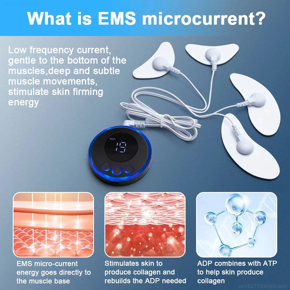 EMS Facial Lifting Massager Microcurrent Neck Eyes Muscle Stimulator Electronic Pulse Face Skin Tightening Anti-Wrinkle Device