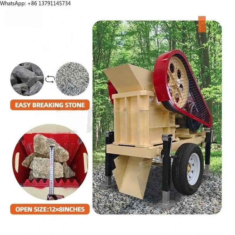 Mobile Pe200x300 Stone Ore Rock Granite Jaw Crusher Machine