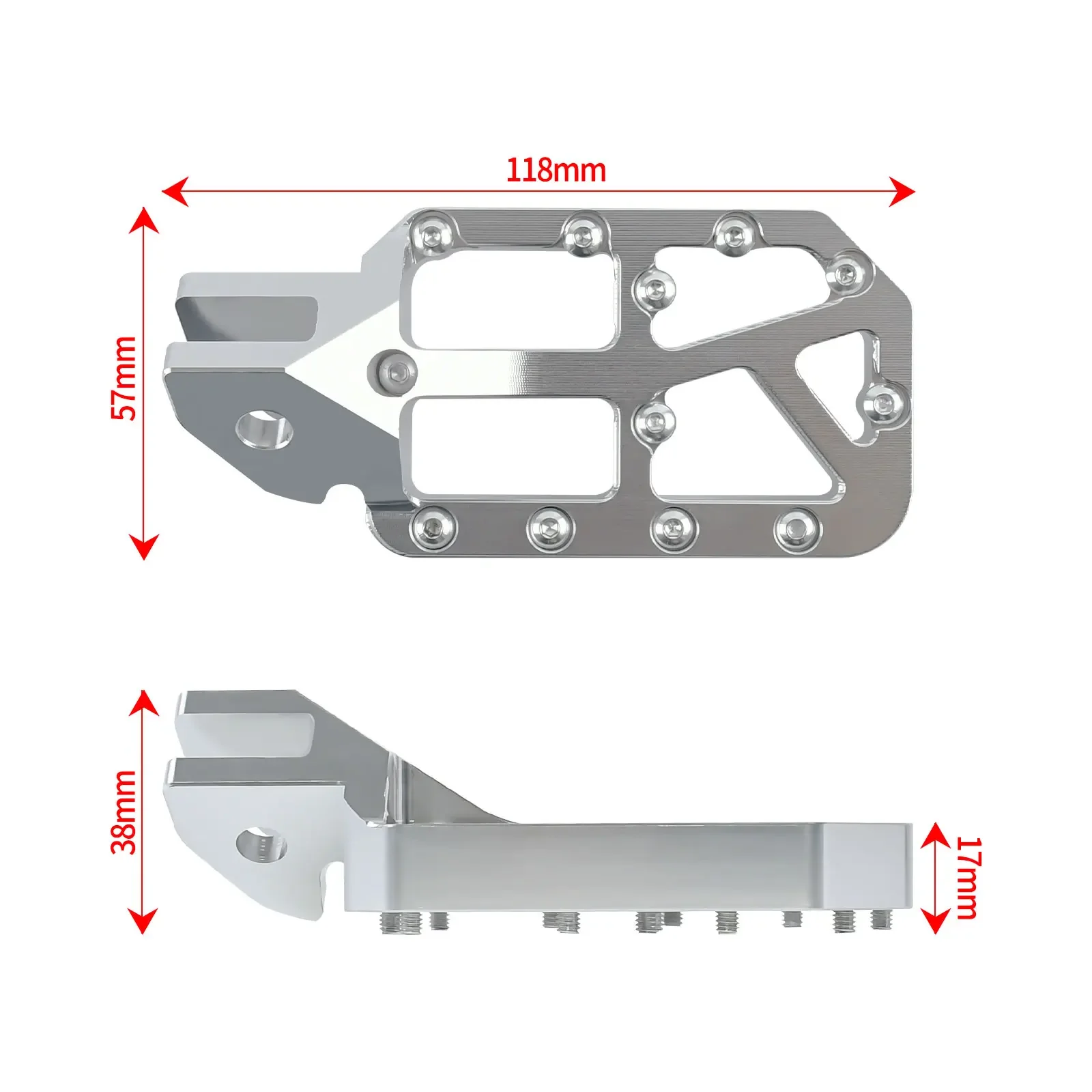 

NewFor Light Bee X Upgrade Parts Silver Foot Pegs Chrome Pedal Lbx Parts Raw Foot Pegs Suitable For E-ride Pro