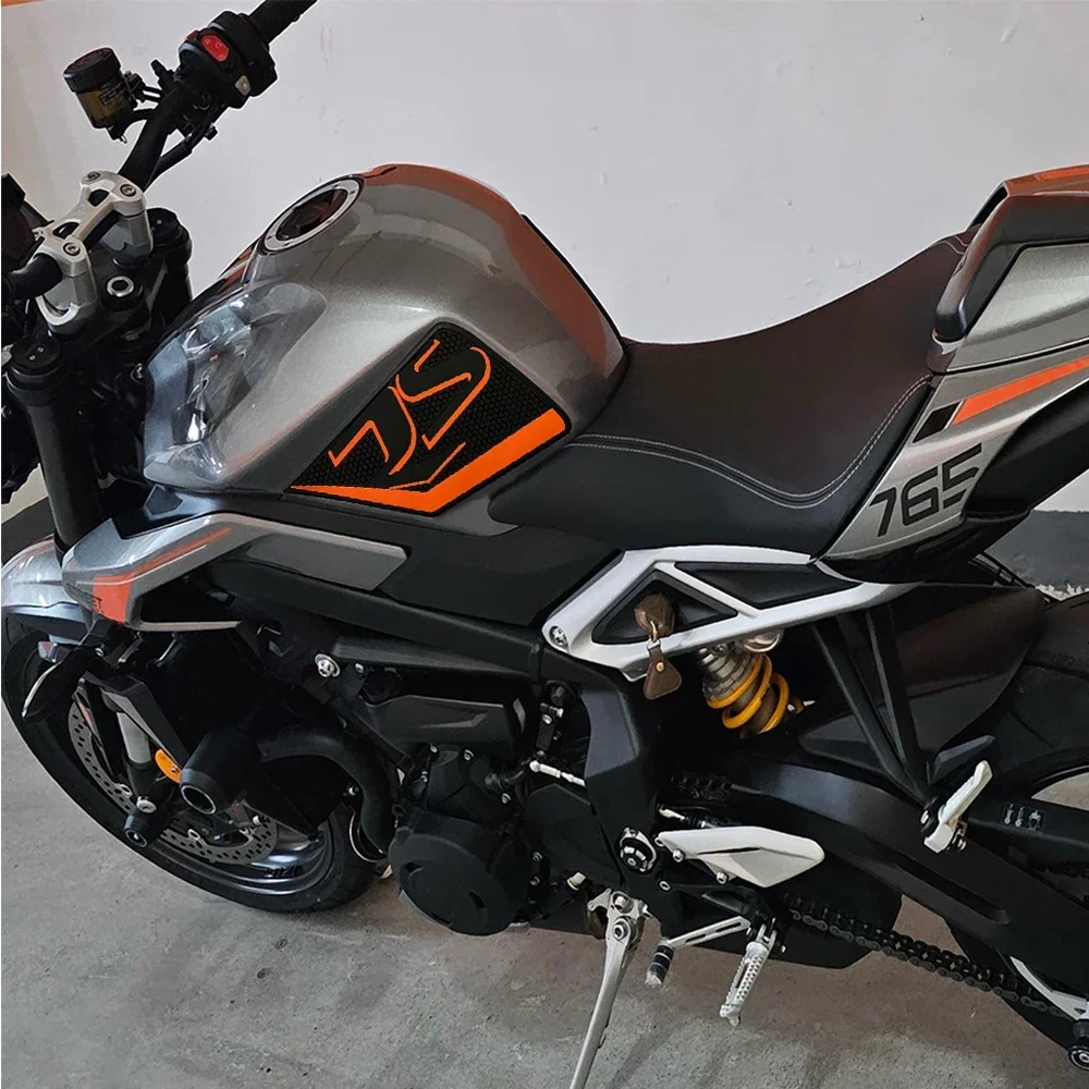765 R RS Suitable for Triumph Street Triple Daytona 765 R RS Motorcycle Tank Protection Sticker 3D Rubber Sticker 2023-