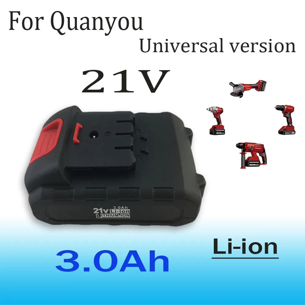 

For Quanyou 21V 3.0Ah Li-ion Battery Chainsaw Angle Grinder, Electric Wrench Tool, Specialized Air Cannon Machine Battery