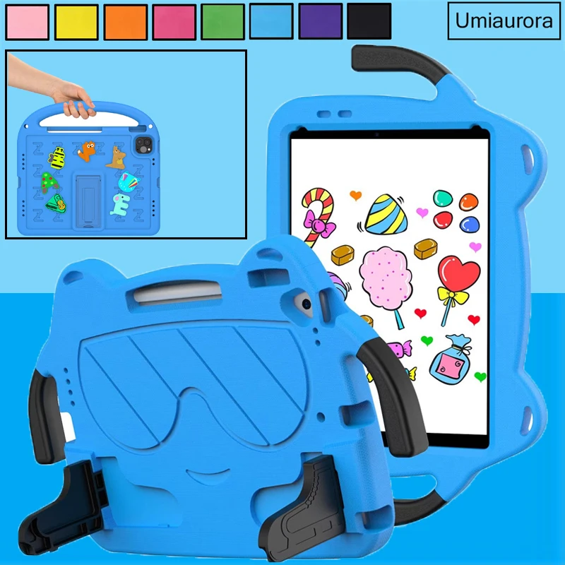 

For iPad Mini A17 Pro 10.5 Air 2 9.7 7th 8th 9th 10.2 10th 10.9 11th Gen 11 inch A16 Kids EVA Tablet Case Stand Shockproof Funda