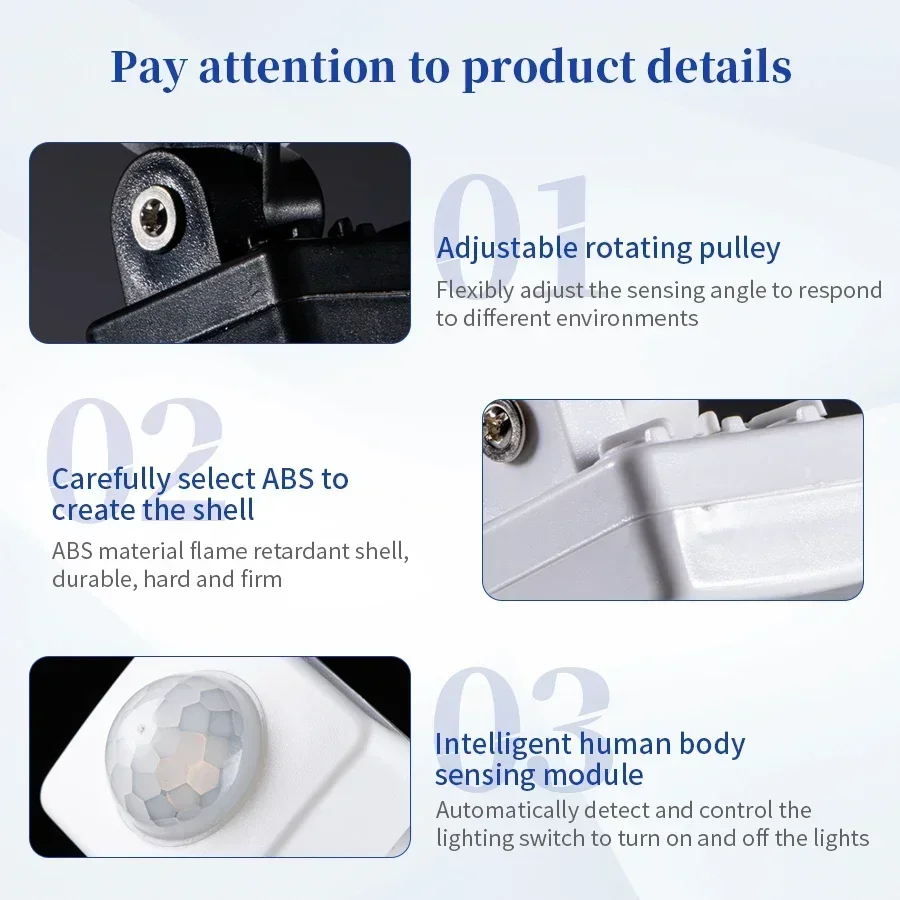 AC85-265V Motion Sensor Detector สวิตช์ไฟบ้านอัจฉริยะในร่มปรับ Human Body Induction สวิทช์ไฟเซ็นเซอร์