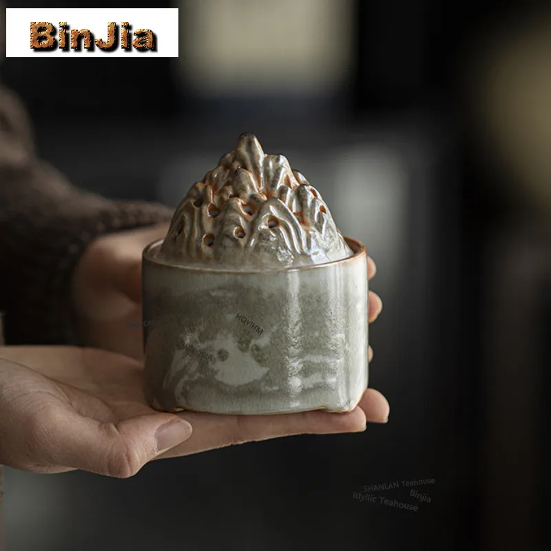 BAEJORIA Wood-fired Porcelain Incense Burner Ceramic Incense Holder Zen Water Fountain Decoration Smell Distributor Tea Services