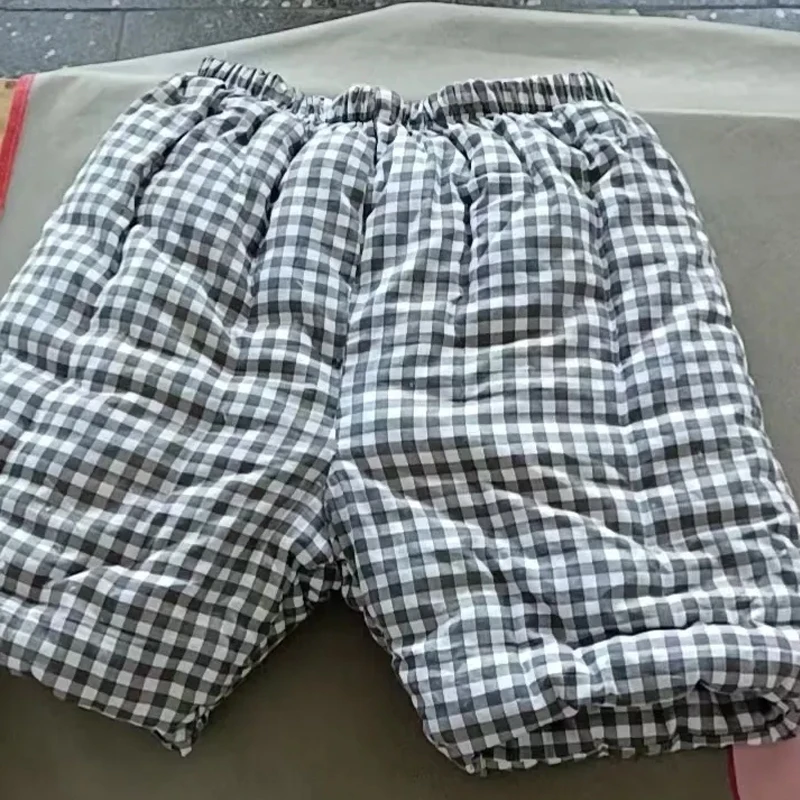 Thick Winter Warm Shorts Handmake Cotton Blended Elastic Wiast Silky Smooth Touch Fluffy Underwear Couple Party Boxer Shorts