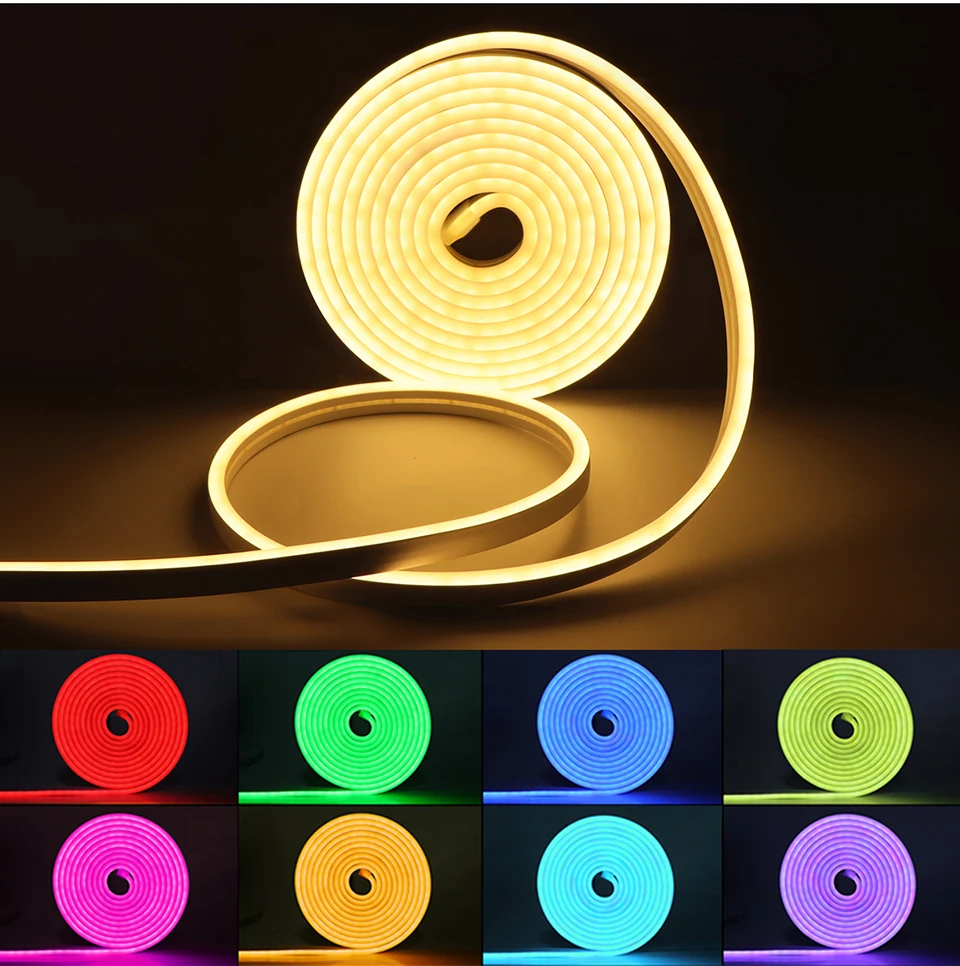 Zigbee Tuya Smart RGB LED Neon Strip USB 5V Flexible Ribbon Tape Waterproof LED Lights for Room Decoration Fita LED RGB Need HUB