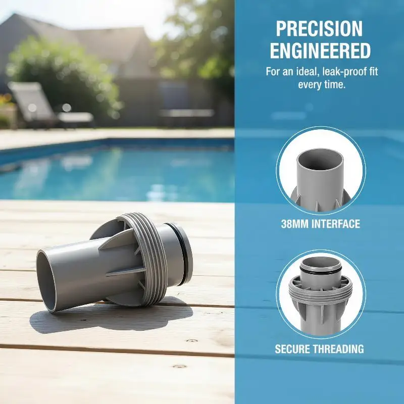 38MM Pool-Schlauchadapter Wasserdichter Korrosionsbeständiger Verbinder für Eingelassene Schwimmbäder Wasserrohr-Verbindung – Detail 3
