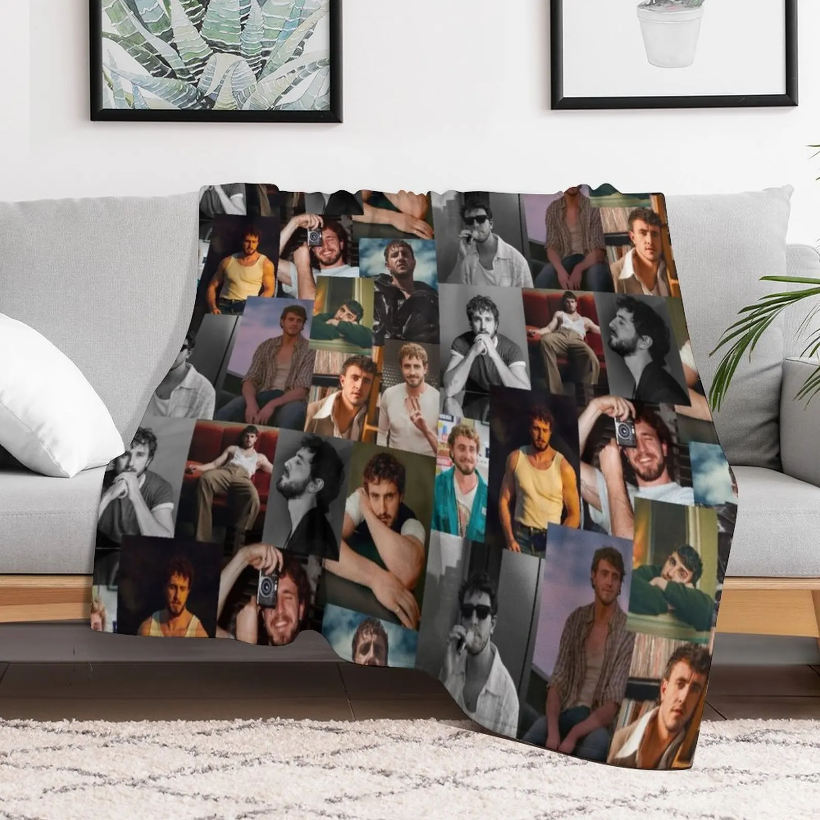 paul mescal collage Throw Blanket Cute for winter Blankets