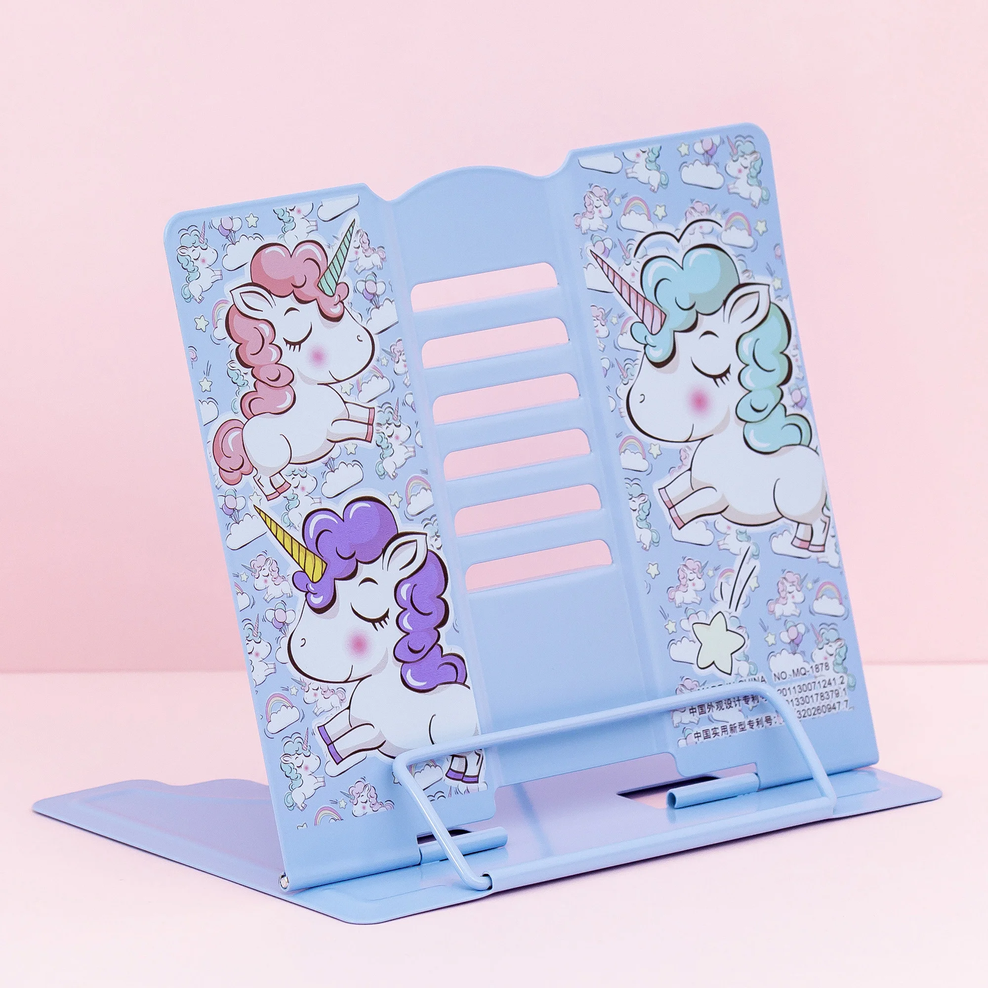 Multifunctional Desk Book Reading Metal Bookshelf Book Stand Holder Study Bookends Stationery Accessories Kids Birthday Gift