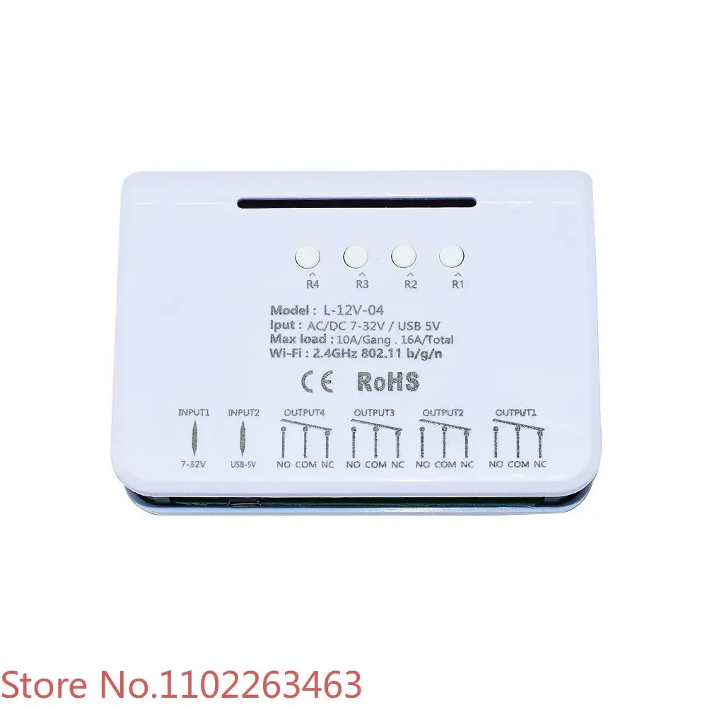 5pcs Ewelink four-way inching switch wifi relay wireless module timing remote intelligent remote control easy micro-connection