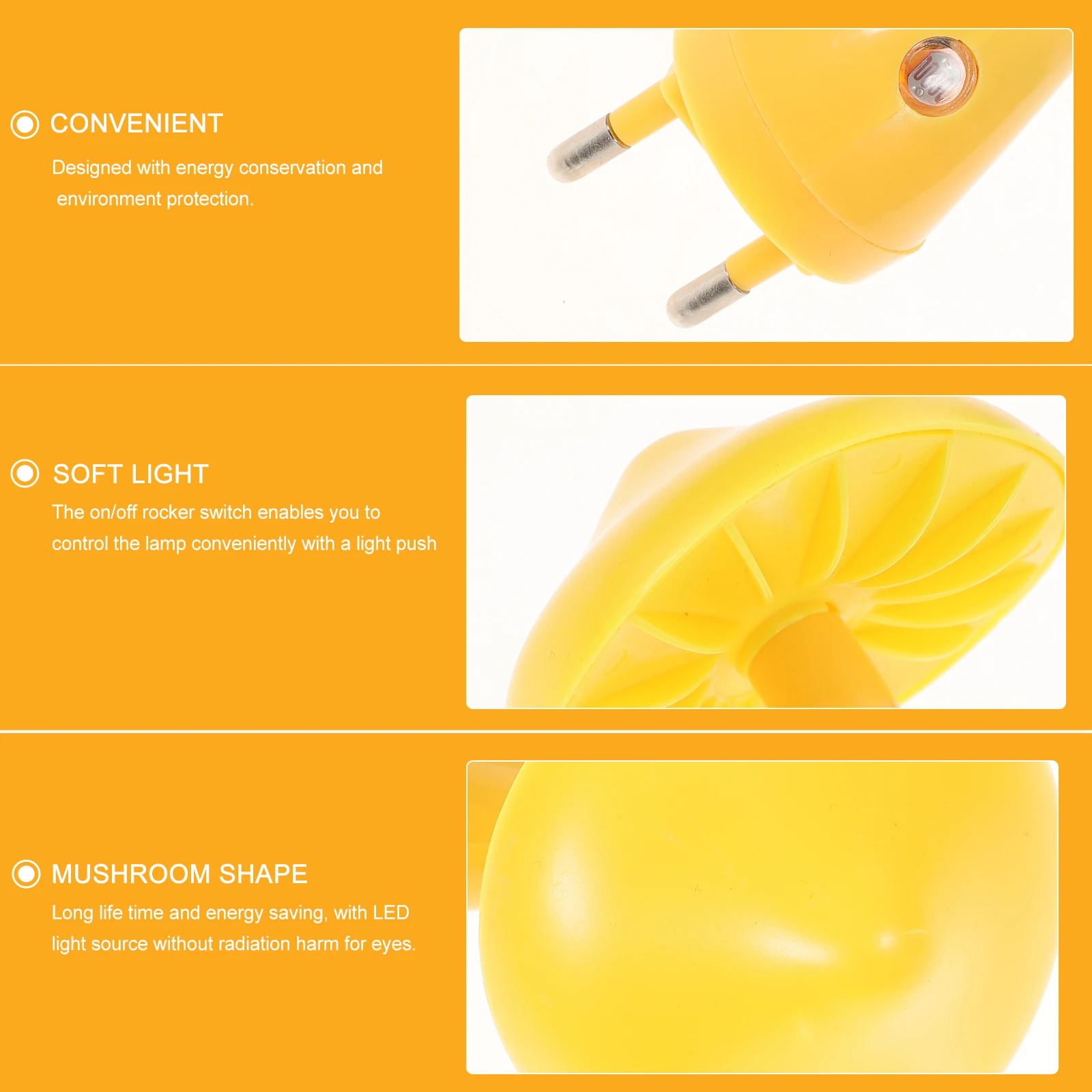 

Mushroom Night LED Bedroom Wall Energy Saving Plug in Light for Living Room Washroom Hall Children Room Soft Light