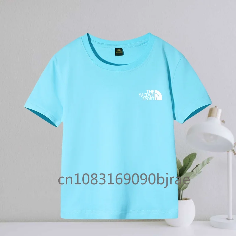 Summer kids Fashion Letter and pattern Printing Boys Gilrs 100% Cotton T-shirt Casual Round Neck Short Sleeve Comfy Children Top