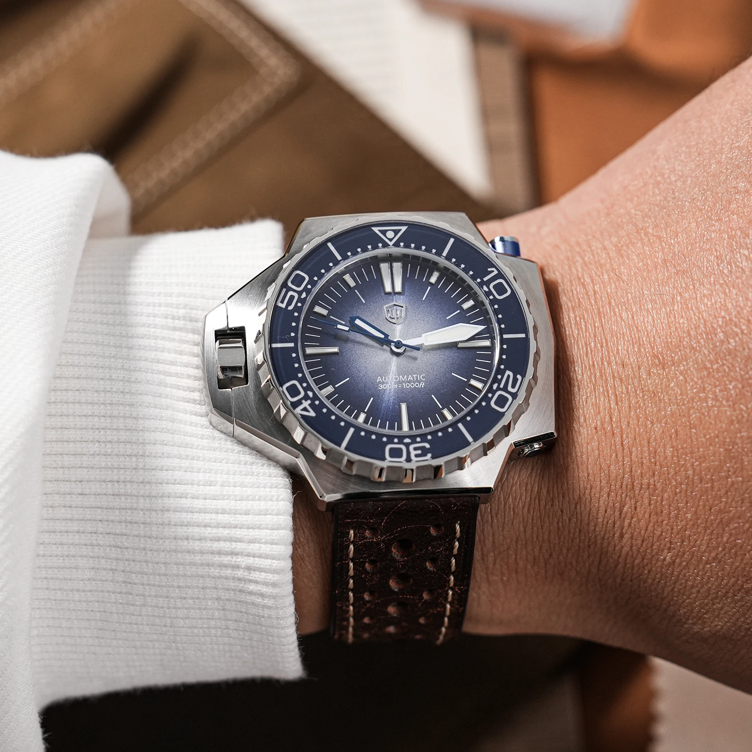Watchdives WD1968 300M automatisch mechanisch duikhorloge Pt5000/Pt5004 waterdichte keramische bezel BGW9 roestvrijstalen retro horloge - afbeelding 2