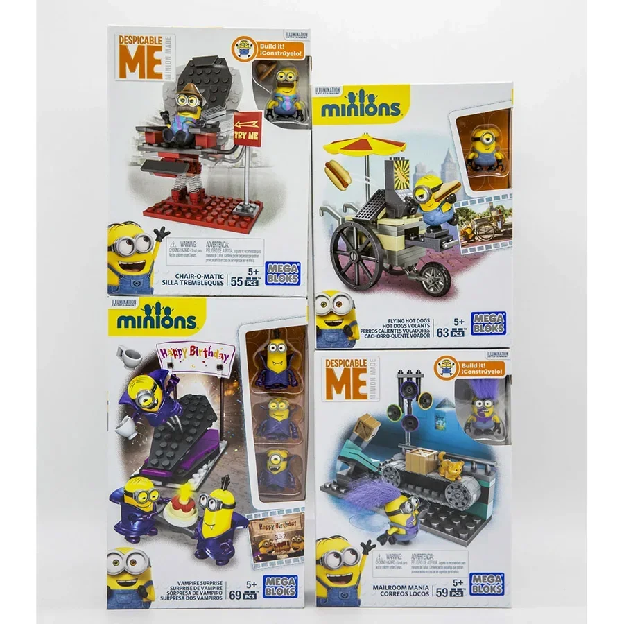 Bloks Construx Minions Minions Series Building Anime Figure Mini Cute Collectible Model Toys Room Ornament Birthday Gift