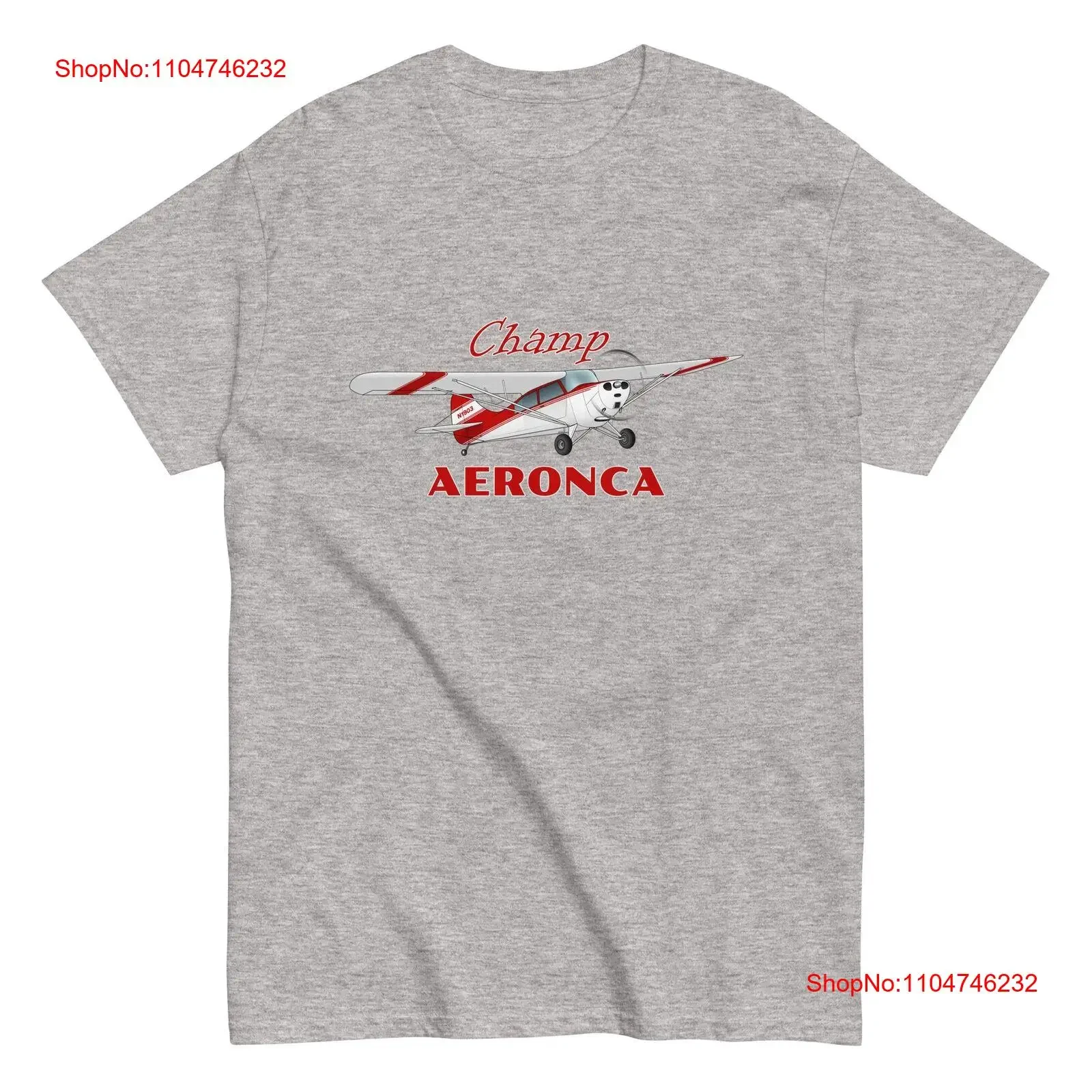تي شيرت Aeronca Champ AIRJ5I381 R6 على شكل طائرة مخصص مع رسومات N عتيقة مغسولة ملابس الشارع مريحة للرجال ناعمة