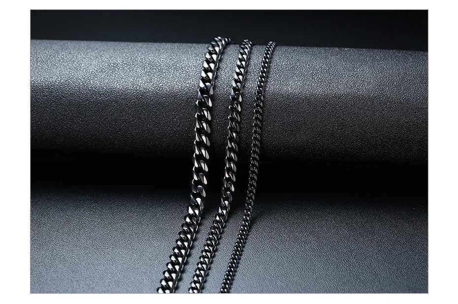 Vnox kubanische Ketten halskette für Männer Frauen, Basic Punk Edelstahl Bordstein ketten kette, Vintage Gold Farbe Massiv metall kragen – Detail 23