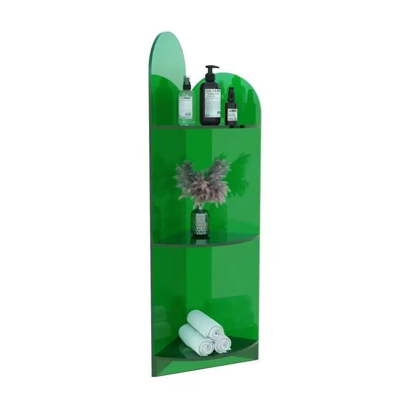 

Light luxury, acrylic, floor, bathroom, triangular shelf, corner, storage