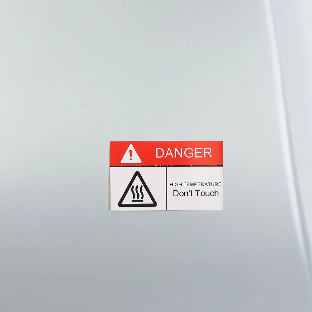 

4Pcs High Temperature Warning Signs Waterproof Stickers Hot Surface Labels Heat Resistant Safety Caution Markers Scald