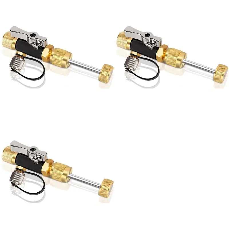 

2025 Hot Style 3X HVAC Инструмент для удаления сердечника клапана, 1/4-дюймовый инструмент для удаления сердечника клапана с вакуумным рейтингом, работает со всеми холодильниками, HVAC T