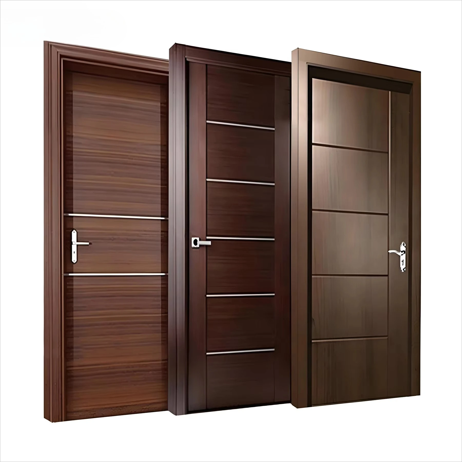 Apartment suppliers in China sell the latest modern design customization of interior wooden doors and wood-plastic doors
