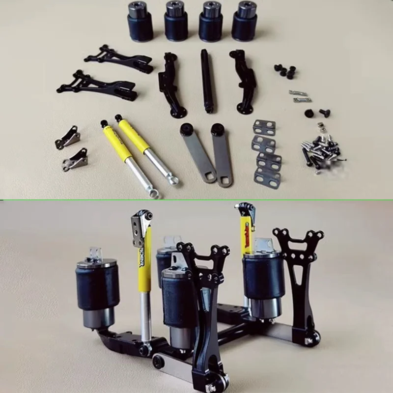 

Металлическая система пневматической подвески в масштабе 1:14 для радиоуправляемого грузовика Tamiya SCANIA 770S R620 VOLVO BENZ Arocs MAN TGX, автомобильные аксессуары