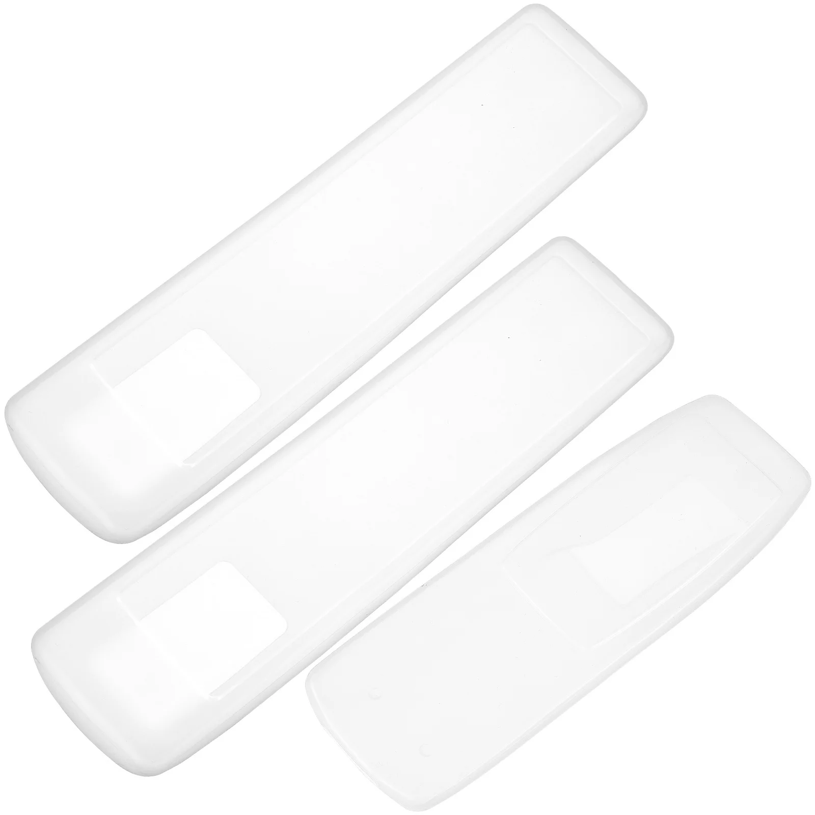 

3Pcs Remote Control Silicone Cover Transparent Flexible Protective Sleeve Dustproof for Television Air Conditioner