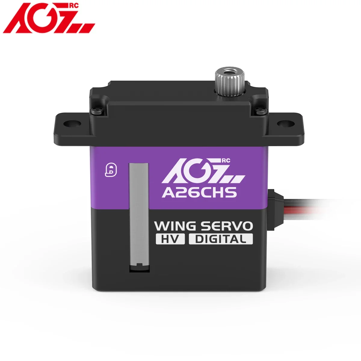 AGF A26CHS 26g HV High Torque 10KG Mini Digital Thin Servo for Slim Aircraft Glider Wings RC Car Robot Boat Helicopter Airplane