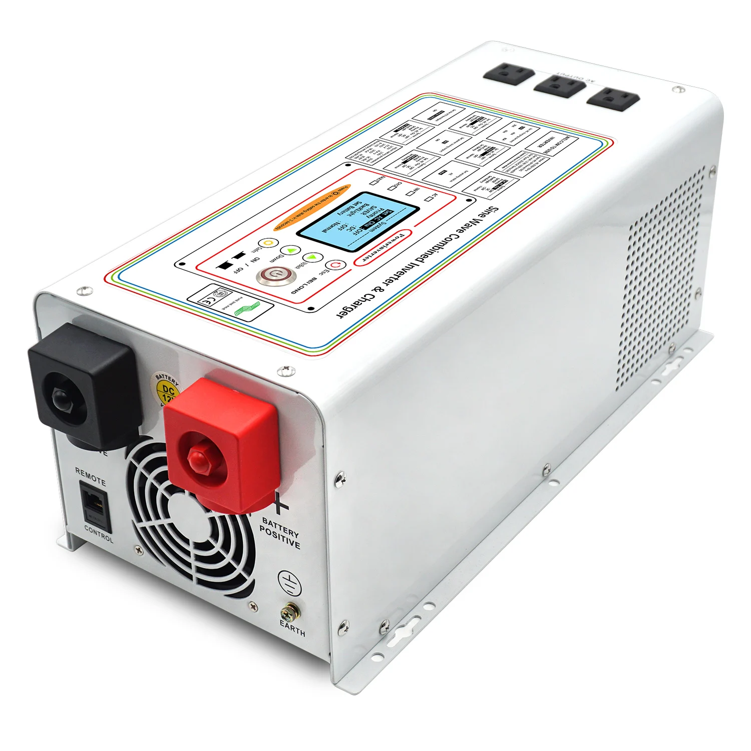 High Power 3000W-9000W Low Frequency Pure Sine Wave UPS Inverter Battery Charger for 110V 220V 24V 48V 60V 72V Systems