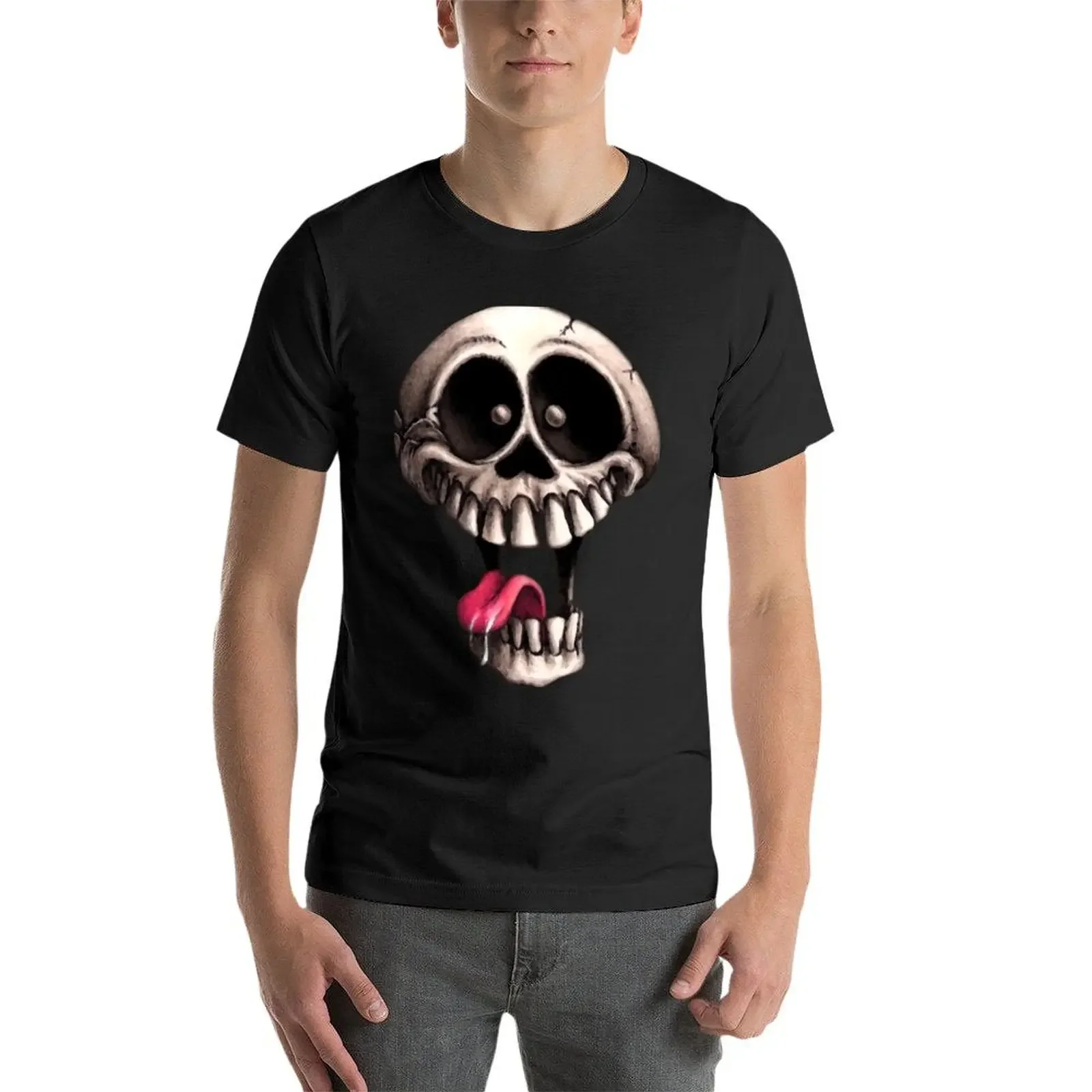 Crazy Skull T-Shirt boys whites cute clothes men workout shirt image 4