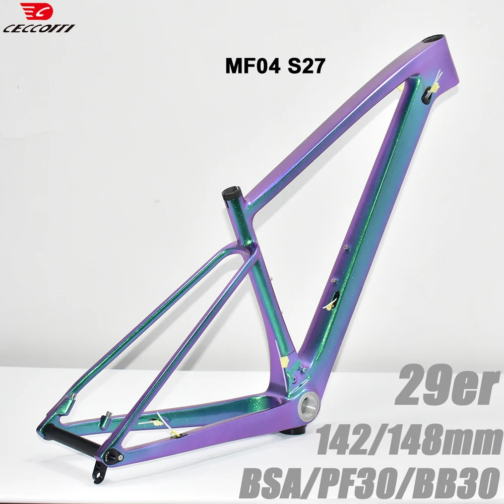 

Рама для горного велосипеда CECCOTTI Chameleon Color 29er MTB, полностью карбоновая, T1000, 135/142 или 148 мм, Boost