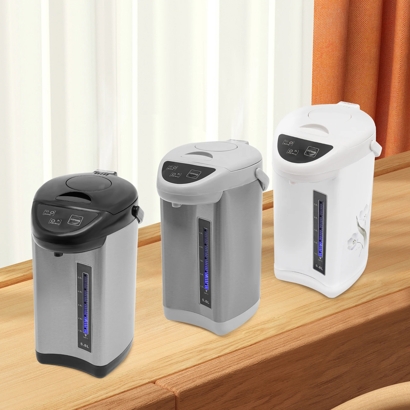 Водонагреватель и подогреватель большой емкости, съемный резервуар для воды из нержавеющей стали 304, электрический чайник 4 л для чая и кофе