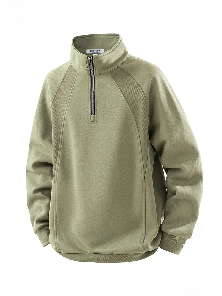 

PaulFrank M Zip-Up Hoodie Loose Casual Autumn Sportswear Big Mouth Monkey f Zipper Stand Collar Sweatirt for Couples