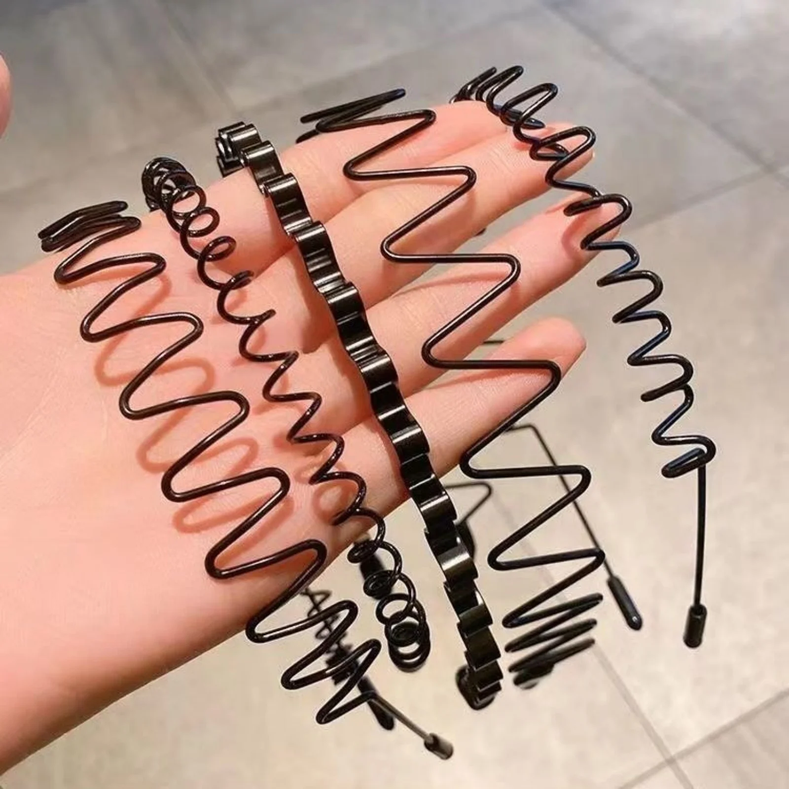 Aros para el cabello para hombre, aros para la cabeza antideslizantes, moda coreana simplificada, aros para el cabello invisibles deportivos, aros para el cabello para mujer, 3/5 Uds.