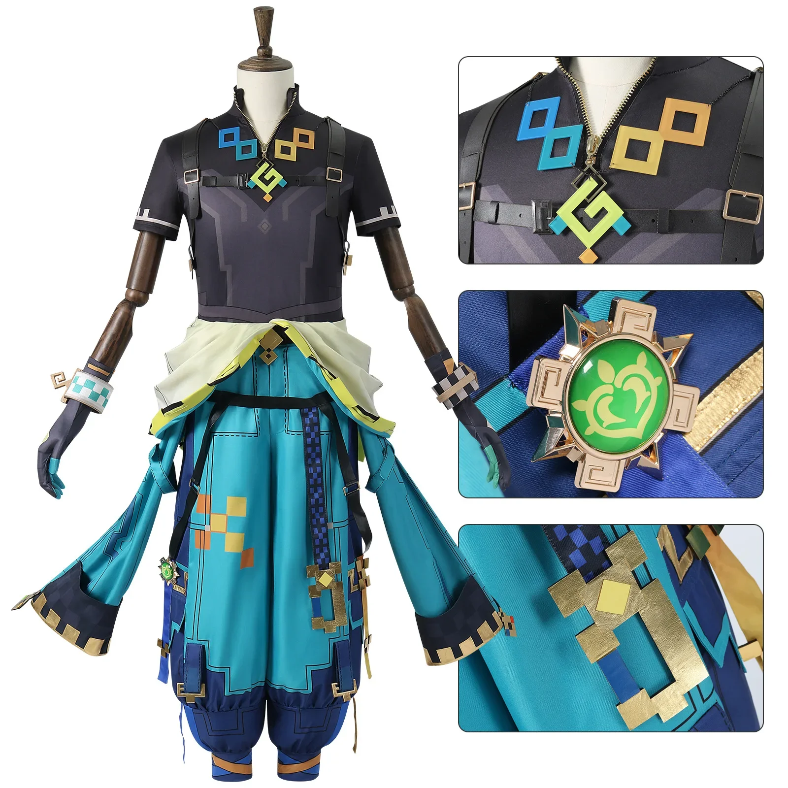 2025 genshin impacto kinich cosplay traje carnaval peruca uniforme adulto anime trajes de festa de halloween masquerade jogo masculino