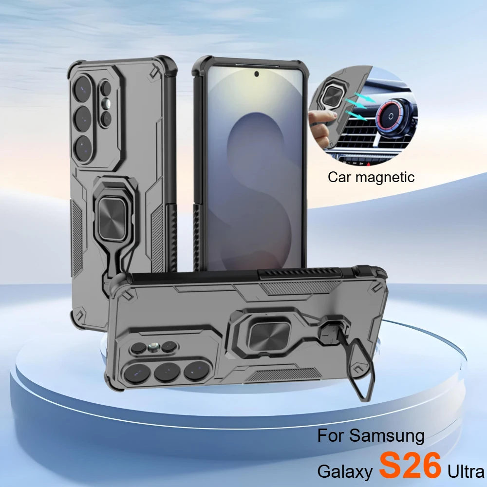 Auto Magnetische Halter Fall Für Samsung Galaxy S26 S25 + Ultra S25 Rand S24 FE A56 A55 A36 A26 A16 A35 5G A25 5G Objektiv Schützen Abdeckung